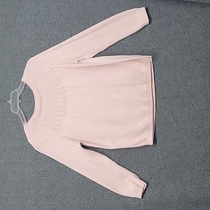 Kim Rogers Pink Sweater Size XL Petite Raglan Sleeve